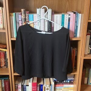 Aritzia Wilfred Black Cropped Top